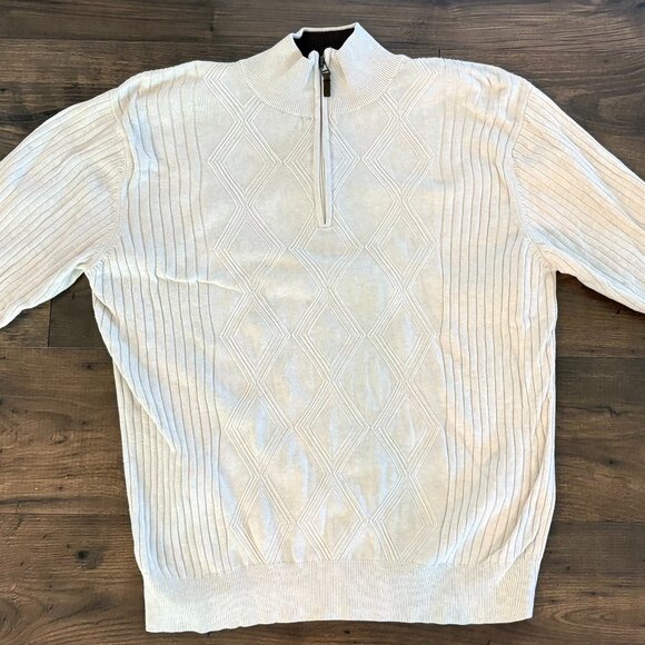 Bachrach Other - BACHRACH MEN'S LARGE COTTON TAN SWEATER